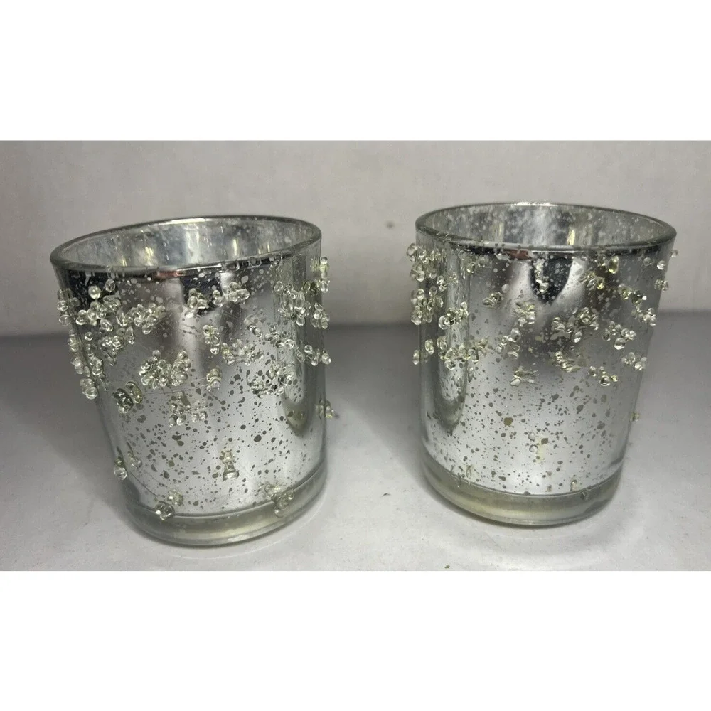 Bead MERCURY GLASS LED Candle lot of‎ 2 Hobby Lobby